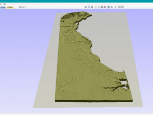 Topographic Map Delaware STL Model 3D-printmodel