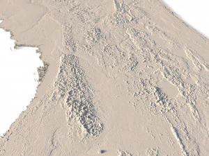 Florida Topographic Map STL Model 3D Print Model