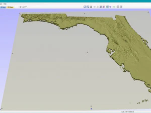 Florida Topographic Map STL Model 3D Print Model