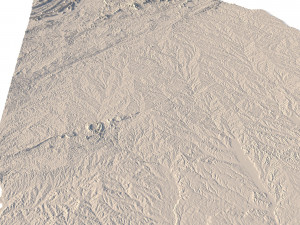 Topographic Map of Georgia USA STL Model 3D Baskı Modeli