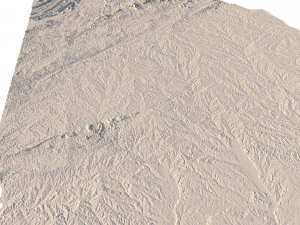 Topographic Map of Georgia USA STL Model 3D Print Model