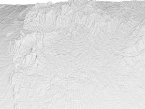Topographic Map of Georgia USA STL Model 3D Baskı Modeli