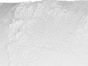 Topographic Map of Georgia USA STL Model 3D Print Model