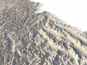Idaho Topographic Map STL Model 3D Print Model