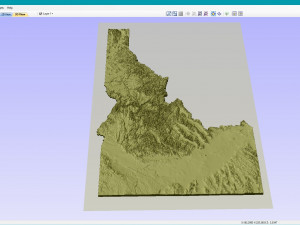 Idaho Topographic Map STL Model 3D-printmodel