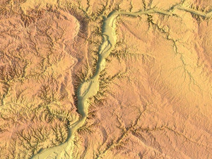 Illinois Topographic Map STL Model 3D Print Model