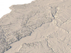 Illinois Topographic Map STL Model 3D Print Model