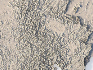Indiana Topographic Map STL Model 3D Print Model