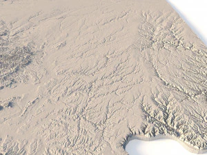Indiana Topographic Map STL Model 3D Print Model