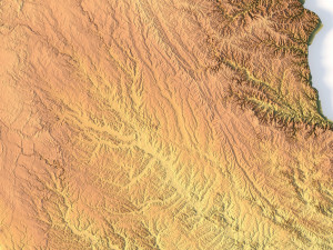 Iowa Topographic Map STL Model Modèles 3D en vedette