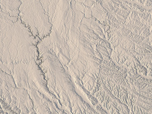 Iowa Topographic Map STL Model Modèles 3D en vedette