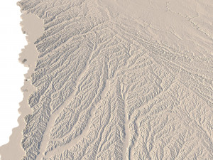 Iowa Topographic Map STL Model Modèles 3D en vedette