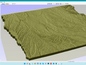 Iowa Topographic Map STL Model Modèles 3D en vedette
