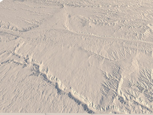 Kansas Topographic Map STL Model 3D Print Model