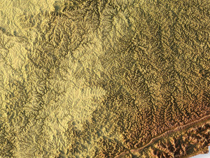 Kentucky Topographic Map STL Model 3D-printmodel