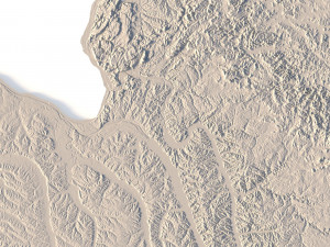 Kentucky Topographic Map STL Model 3D-printmodel