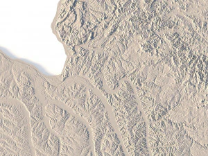 Kentucky Topographic Map STL Model 3D Print Model