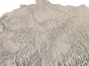 Kentucky Topographic Map STL Model 3D-printmodel