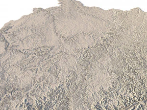 Kentucky Topographic Map STL Model 3D Print Model