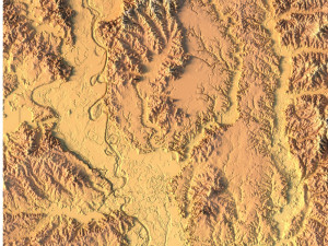 Lousiana Topographic Map STL Model Modèles 3D en vedette