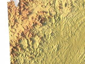Maine Topographic Map STL Model 3D Print Model