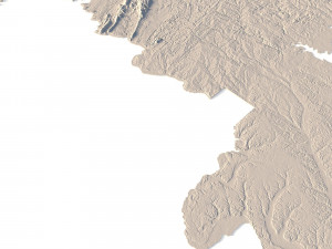 Maryland Topographic Map STL Model 3D Baskı Modeli