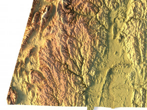Massachusetts Topographic Map STL Model 3D Принт Модель