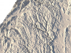 Massachusetts Topographic Map STL Model 3D Принт Модель