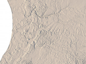 Michigan Topographic Map STL Model Model Cetak 3D