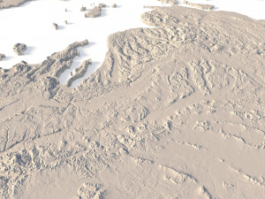 Michigan Topographic Map STL Model Model Cetak 3D