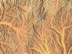 Mississippi Topographic Map STL Model 3D Baskı Modeli