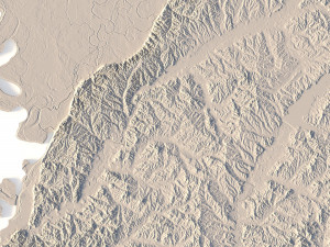 Mississippi Topographic Map STL Model 3D Baskı Modeli