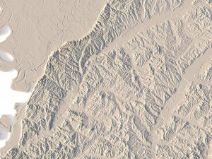 Mississippi Topographic Map STL Model 3D Print Model
