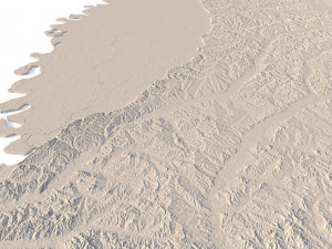 Mississippi Topographic Map STL Model 3D Baskı Modeli