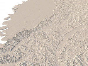 Mississippi Topographic Map STL Model 3D Print Model
