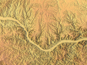 Missouri Topographic Map STL Model 3D Принт Модель