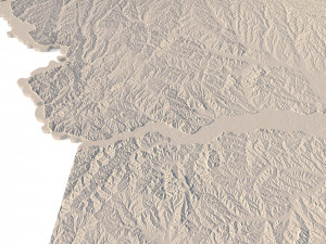 Missouri Topographic Map STL Model 3D Принт Модель