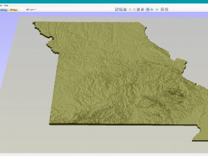 Missouri Topographic Map STL Model 3D Принт Модель