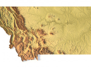 State of Montana STL 3D Print Model