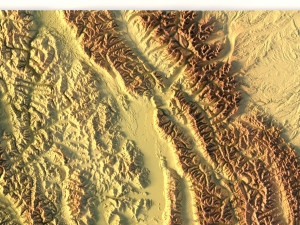 Montana Topographic Map STL Model Modello di stampa 3D