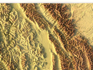Montana Topographic Map STL Model 3D Print Model