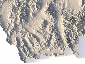 Montana Topographic Map STL Model Modello di stampa 3D
