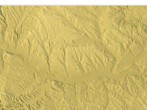 Montana Topographic Map STL Model 3D Print Model