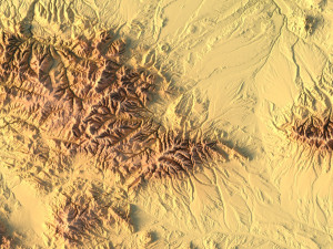 Montana Topographic Map STL Model Modello di stampa 3D