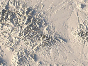 Montana Topographic Map STL Model 3D Print Model