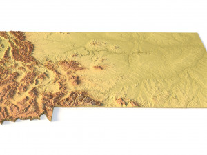 Montana Topographic Map STL Model Modello di stampa 3D