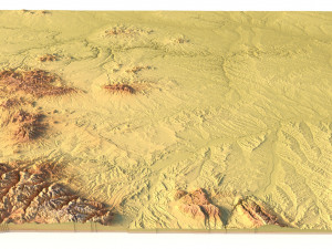 Montana Topographic Map STL Model Modello di stampa 3D