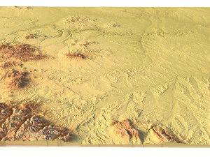 Montana Topographic Map STL Model 3D Print Model