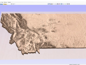 Montana Topographic Map STL Model Modello di stampa 3D