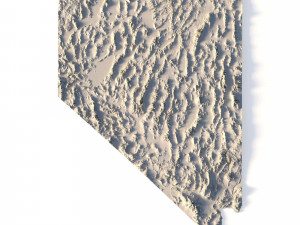 Nevada Topographic Map STL Model 3D 打印模型
